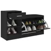 vidaXL Schuhbank Schwarz 94,5x31x57 cm Holzwerkstoff Produktbild-Vorschau 5
