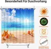 Sprchový záves 200x200cm Sea Blue kúpeľňa 12 krúžkov tlmič Náhľad obrázku produktu 7