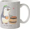 Mr. & Mrs. Panda Becher Bierbrauer Herz - Grau Pastell - Produktbild-Vorschau 1
