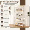 Regał COSTWAY, regał biurowy z drewnianymi półkami i Podgląd zdjęcia produktu 4