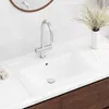A white rectangular sink with a chrome faucet is shown on a marble countertop. Náhľad obrázku produktu