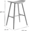 Miliboo - Barhocker aus hellem Holz H65 cm (2er Set) DEMORY Produktbild-Vorschau 7