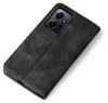 A black flip cover phone case is shown at an angle on a white background. Produktbild-Vorschau