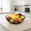 Relaxdays Obstschale Metall, runder Obstkorb, HxD: 8 x 28 Produktbild-Vorschau 2