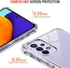 Close-up shots of a transparent phone case highlighting its protective features for the screen and camera. Náhled obrázku produktu