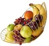 Cesto portafrutta dorato in metallo, organizer decorativo Anteprima dell’immagine prodotto 2