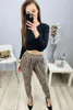 Pantaloni aladdin da donna pantaloni harem; leo-marrone Anteprima dell’immagine prodotto 4