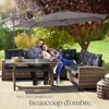 Parasol 350 cm avec housse de protection - gris Voir les images du produit 7