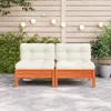 vidaXL Gartensofa ohne Armlehnen mit Kissen Wachsbraun Produktbild-Vorschau 3