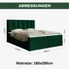 MOTIVENA Santiago Boxspringbett 180x200 Grün Samt (Kronos Produktbild-Vorschau 7