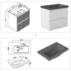 Waschtisch mit Unterschrank 60cm BOKAV Badmöbel Set Weiß Produktbild-Vorschau 6