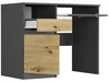 Schreibtisch - Anthrazit / Eiche Artisan - 96 x 50 x 76 cm Produktbild-Vorschau 2
