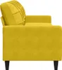 vidaXL Canapé 3 places jaune 210 cm velours Voir les images du produit 5