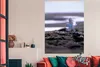 MuchoWow® Poster Schneeeule landet am Strand 120x180 cm - Produktbild-Vorschau 3