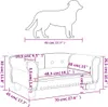 vidaXL Letto per cani grigio chiaro 70x45x30 cm in velluto Anteprima dell’immagine prodotto 8