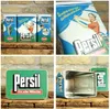 A collage of four images showing vintage Persil detergent tins and a storage tin. Anteprima dell’immagine prodotto