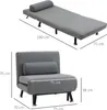 HOMCOM Klappbett Schlafsessel Gästebett Schlafsofa mit Produktbild-Vorschau 3