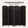 IvoQ Paraván černý – předěl místnosti – 4 panely – 170 x Náhled obrázku produktu 4