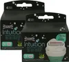 Two boxes of Wilkinson Sword Intuition Sensitive Care razor blade refills are shown side-by-side against a black background. Produktbild-Vorschau