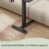 VASAGLE Stehtisch, Beistelltisch mit Rollen, 80 x 45 cm Produktbild-Vorschau 6
