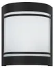 EGLO Cerno, wandlamp voor buiten, zwart, wit, glas, staal, Productafbeelding-voorbeeld 2