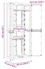 vidaXL Gartenschrank Grau und Schwarz 65x37x165 cm PP Produktbild-Vorschau 8