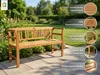 3-Sitzer Gartenbank aus Akazienholz - Rose Produktbild-Vorschau 1