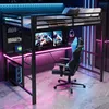 Merax Etagenbett 140x200 cm, Gaming-Metall-Hochbett mit Produktbild-Vorschau 4