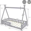 A diagram showing the dimensions of a children's tipi bed. Náhľad obrázku produktu
