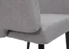 Close-up of the armrest and seat of a gray fabric chair. Náhled obrázku produktu