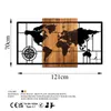 Wallity, World Map 1-L, Wanddeko, Nussbaum, Metall, 70 x Produktbild-Vorschau 6