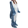 Minicee Hoodie Decke Hai mit Ärmeln Fleecedecke Gr. L bis Produktbild-Vorschau 3