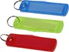 Three keychains in different colors arranged diagonally. Produktbild-Vorschau