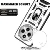 A close-up promotional image of a phone case with a ring holder and camera protection. Produktbild-Vorschau