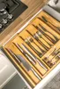 QUVIO Besteckfach Organizer Holz - Verstellbare Produktbild-Vorschau 7