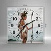 Wanduhr - Quadrat - Glasuhr - Brennen Mann Frau - 40x40cm - Produktbild-Vorschau 3