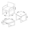 Gartenmöbelset ‘Calvello’ 5-tlg. Set aus einem Tisch, 2 Produktbild-Vorschau 5