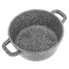 A speckled gray pot with two handles against a white background. Produktbild-Vorschau