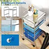 Carrello con 4 cassetti impilabili, carrello da bagno Anteprima dell’immagine prodotto 5
