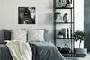 MuchoWow® Poster Silber - Weiblich - Schwarz 50x50 cm - Produktbild-Vorschau 4