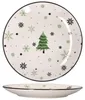 6er Set Weihnachtsbaum Speiseteller Essteller flach Produktbild-Vorschau 2