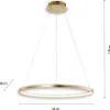 JUST LIGHT CIRCLE LED Pendelleuchte Warmweiss 29W gold Produktbild-Vorschau 5