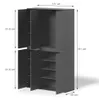 Kleiderschrank Vicco Claus Anthrazit 111 x 191.5 cm mit 6 Produktbild-Vorschau 3