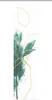 A vertical panel with green leaves and gold geometric shapes. Produktbild-Vorschau