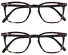 OPULIZE Bex Lesebrille 2er Pack Groß Quadrat Cool Designer Produktbild-Vorschau 1