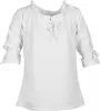 Mittelalter Bluse Birga mit 3/4 Arm, weiß - Baumwolle Produktbild-Vorschau 11