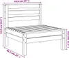 vidaXL Sofa ogrodowa 2 szt. Lite drewno sosnowe Podgląd zdjęcia produktu 5