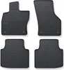 A set of four black rubber car floor mats with a honeycomb pattern, arranged on a white background. Produktbild-Vorschau