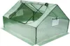 A green greenhouse tent with a metal frame, open at the top, and two windows on the sides. Náhled obrázku produktu