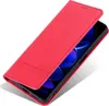 A red flip case for a smartphone is shown at an angle on a white background. Produktbild-Vorschau